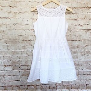 Alya Francescas sleeveless eyelet fit flare dress